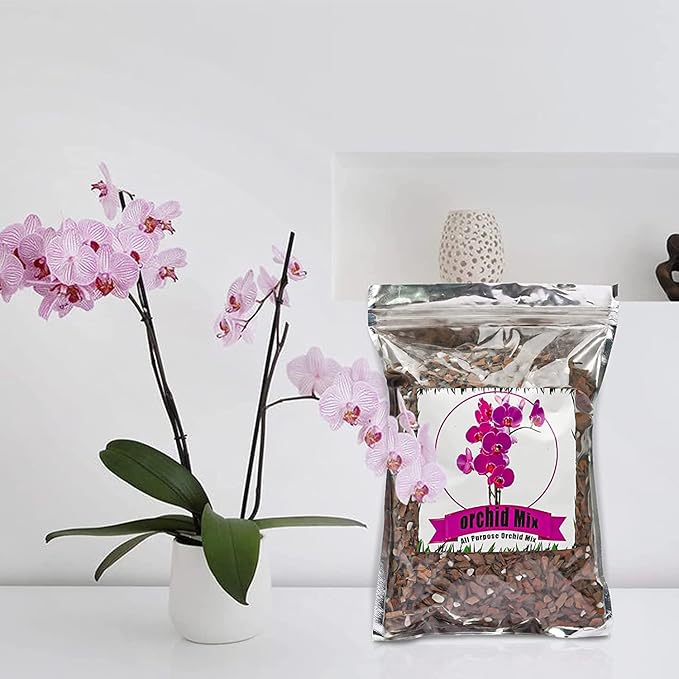Doter All Purpose Orchid Soil Potting Mix - Orchid Bark & Organic Perlite for Plants - All Natural Potting Soil Media Has Good Drainage for Planting or Orchid Repotting (2 qt)