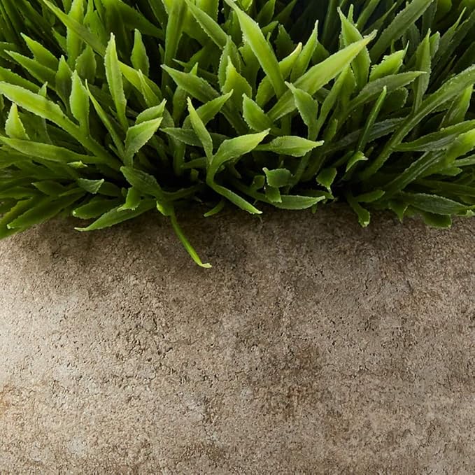 Ogrmar Mini Plastic Artificial Plants Grass in Pot/Small Artificial Faux Greenery/Mini Plants Topiary Shrubs for Bathroom, House Decorations (Green Grass)