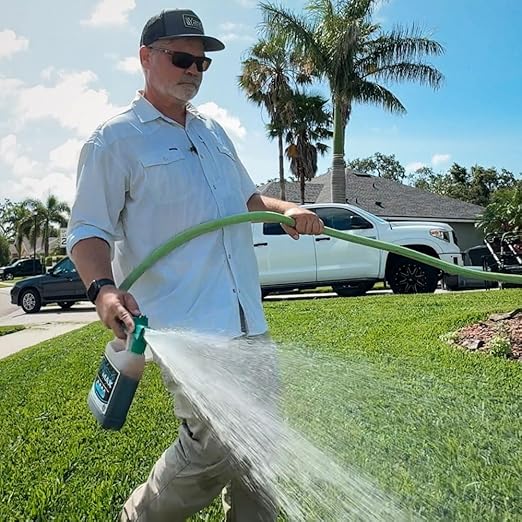 Moisture Max Lawn Moisture Manager – Humectants + Surfactants + 4% Sea Kelp – Improves Water Retention & Root Growth – Yard Mastery Liquid Lawn Treatment 1 Quart 32 Ounces – Covers 5,333 sq ft