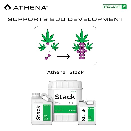 Athena Foliar Stack - Bloom Booster & Flowering Enhancer | Natural Kelp Hydroponic Nutrient for Plant Growth, Transition & Flowering | Foliar Spray or Root Drench – 1 Gallon | 0-0-1