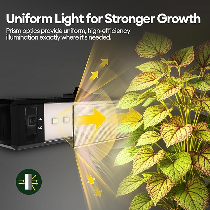 Maygrove Plant Grow Light 1ft, Tunable Full Spectrum LED Grow Light Strips 28W (4 x 7W), T5 Growing Lamp for Indoor Plants, Greenhouse, High PPFD, 4-Pack
