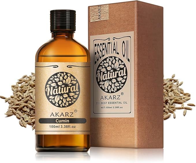 AKARZ 100ml Cumin Essential Oil Natural Cumin Oil Pure for Candle Making,DIY,Home Spa Relaxation