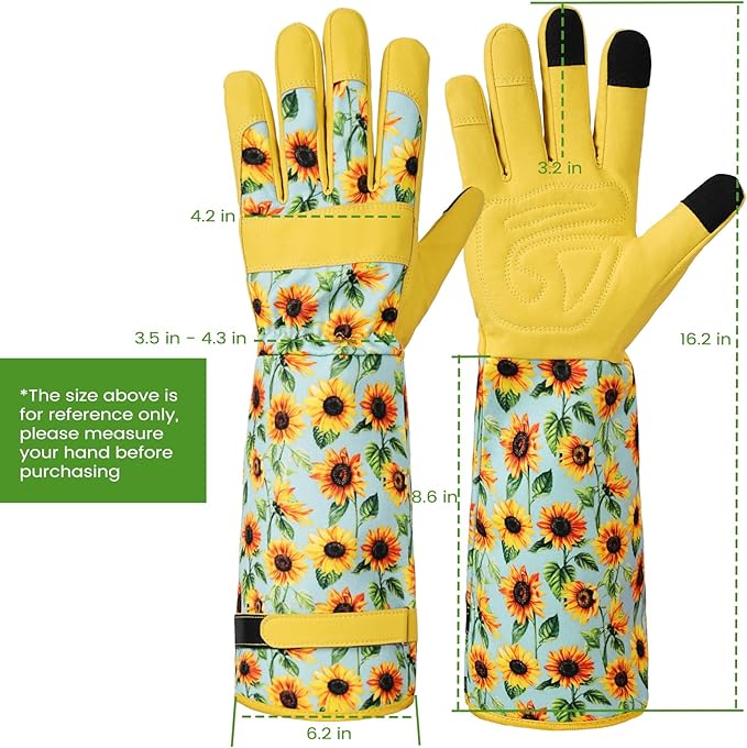Gardening Gloves for Women Long Sleeve Garden Gloves Ladies Light Protective Gloves for Yard & Outdoor Work
