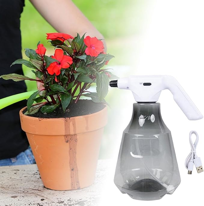 Plant Mister Spray Bottle Multipurpose with Adjustable Mist Nozzle 2L Electric Plant Sprayer Gardening Water Sprayer for Pets Lawn, Gray