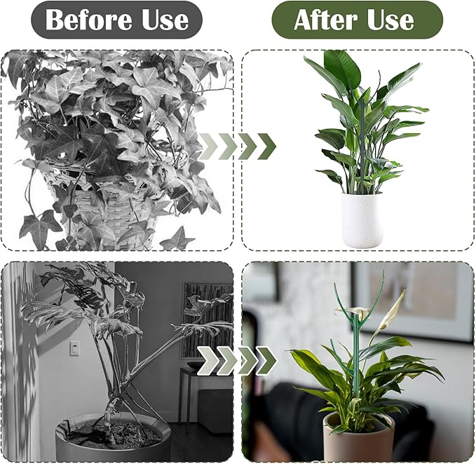 Qianyu 30 Pack Monstera Plant Support Stackable Plant Support Stakes Climbing Plants Holder Stick Garden Supports Pole Accessories for Indoor Outdoor Climbing and Potted Plants Pothos Philodendron