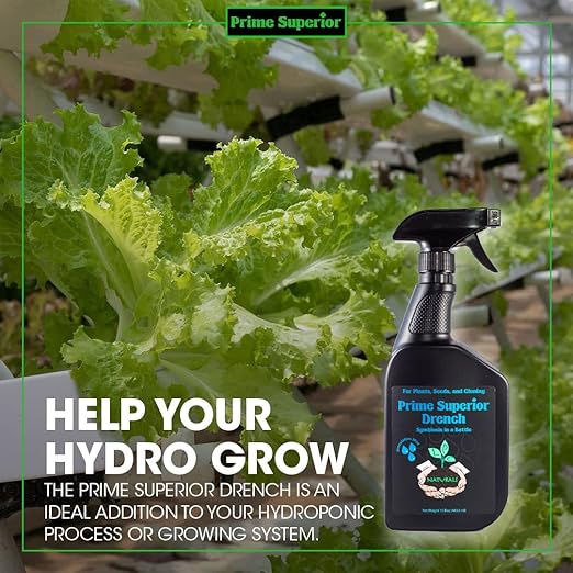 Drench Spray (15 fl.oz) – Plant inoculant & Growth Stimulant. Safe for Family, Pets & Environment. Organic Compliant for Vegetable Gardens, lawns, & House Plants. Indoor & Outdoor use.