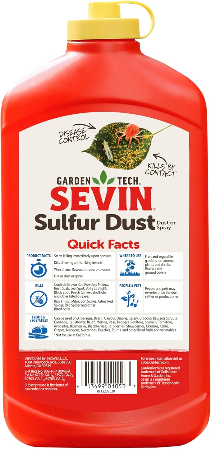 Sevin 100542716 Sulfur Dust for Insects, Multi (Pack of 2)
