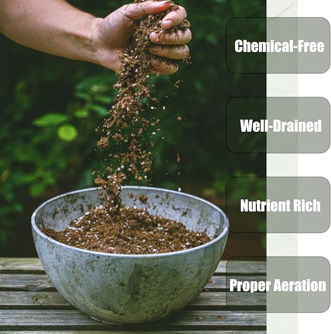 Doter Organic Potting Soil Mix for All Indoor & Outdoor Small Containers Including Herbs, Vegetables, and Flowers 1 qt