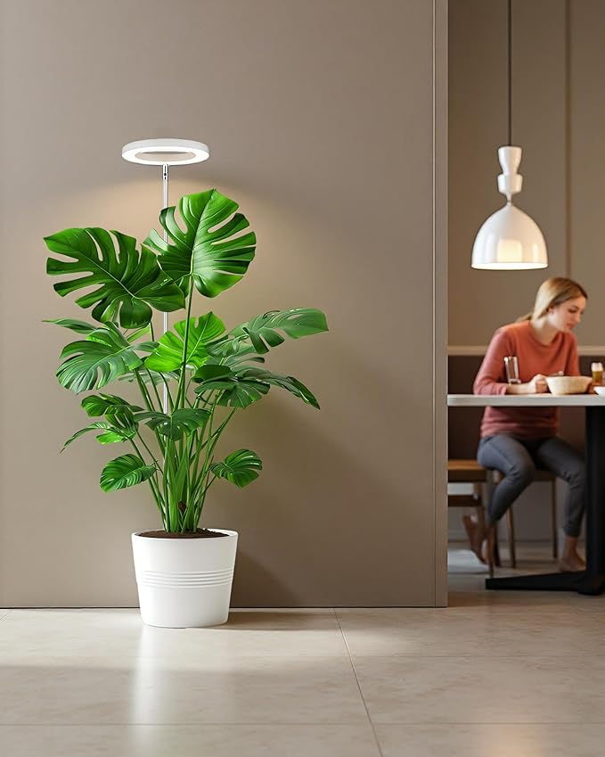 yadoker Plant Grow Light, LED Growing Light Full Spectrum for Indoor Plants,Height Adjustable, Automatic Timer, 5V Low Safe Voltage,Idea for Large Plant Light