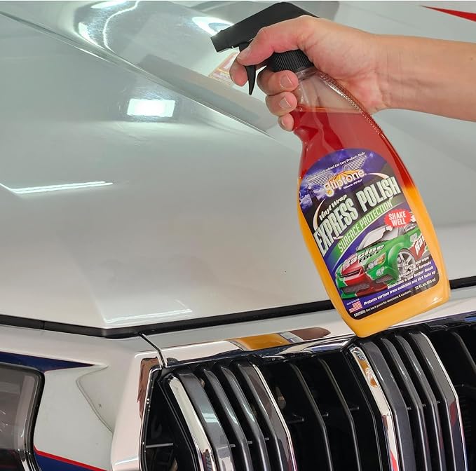 Gliptone Vinyl Wrap Express Polish Spray, Spray and Wipe Protection for Vinyl Wrap and Primer Painted Surfaces, Cleans, Conditions & Shields from UV Damage, Non-Streak Finish, 22 Fl Oz