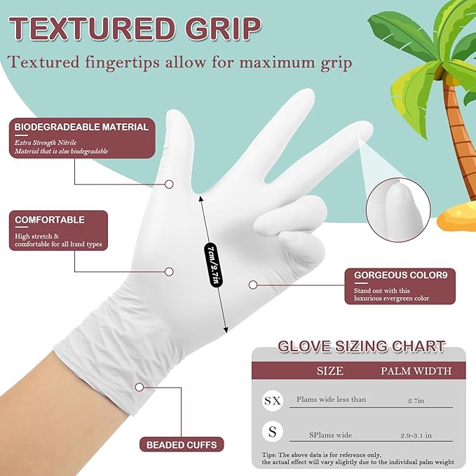 Kids Disposable Nitrile Gloves for 4-10 Years, Suitable for Cooking, Gardening, Painting, Powder and Latex Free-100 PCS