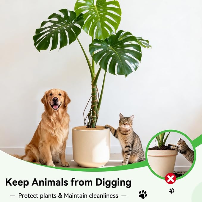 ZeeDix 3 Pack Coconut Fiber Mulch Ring, 30 Inch Coco Coir Tree Ring Mulch Mat, 100% Natural Tree Protector Mat Plant Cover Ring Coconut Coir Discs Tree Mats Mulch Rings for Indoor Outdoor Trees Plants