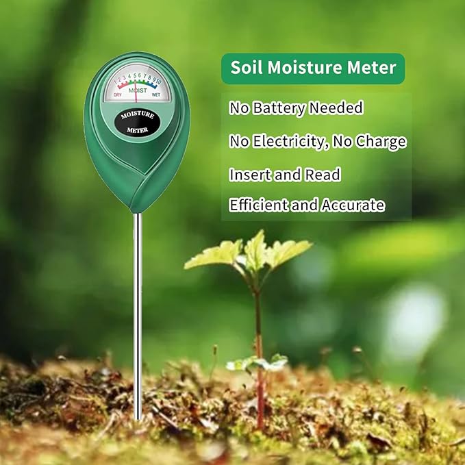 Censinda Soil Moisture Meter, 2 Pack Soil Moisture Monitor for House Plants, Soil Hygrometer Moisture Sensor for Indoor & Outdoor, Garden, Farm, Lawn Plant Care, No Battery Needed(Green + White)