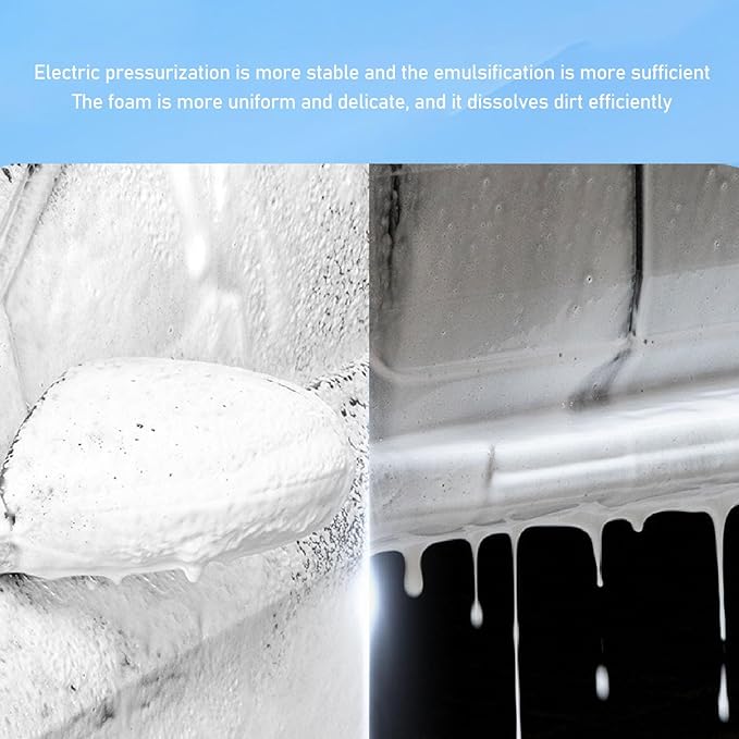 1.5L Electric Foam Sprayer, Cordless Car Wash Foam Gun, Garden Sprayer, PP Electric Foam Spray Bottle for Car Washing Garden Watering, Foam Cannon Electric Foam Sprayerfor Hose