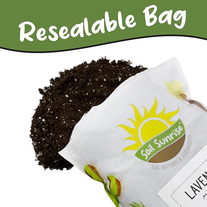 Soil Sunrise Lavender Potting Soil Mix (4 Quarts) Indoor/Outdoor Container Gardening Blend for Lavender Herb Plants