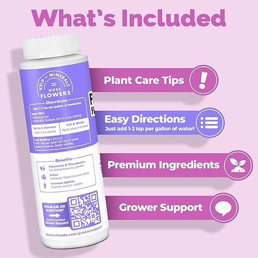 Flower Fertilizer – Liquid Plant Food for More Blooms, Bigger Flowers & Vibrant Color, 32 oz