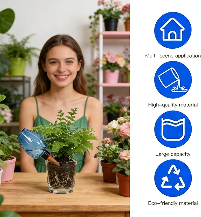 Self Watering Globes for Indoor Plants, Water Bulbs,Plant Bulbs for Watering 3-Pack, Slow Design, Indoors and Outdoors Plant Care