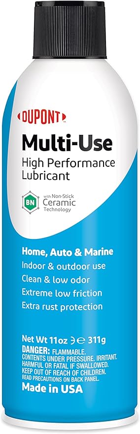 DuPont Multi-Use Lubricant Aerosol Spray with Corrosion Protection – Long-Lasting Wet-Style Formula for General Purpose Applications, Highly Water Resistant, 11 oz Can