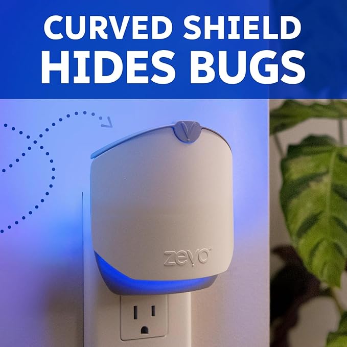 Zevo Plant Flying Insect Trap: Easy, Mess-Free Solution, Use Near House Plants - Kills Fungus Gnats, House Flies, & Fruit Flies (1 Device & 2 Refill Cartridges)