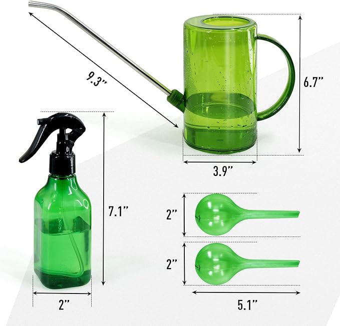 1L Long Spout Garden Watering Can with Precision Indoor Plant Watering Device