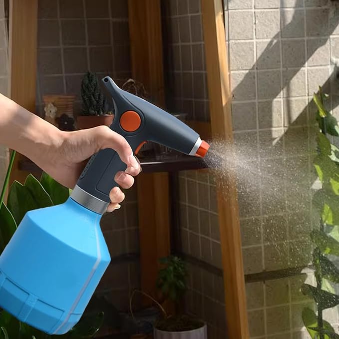 Electric Spray Bottle for Indoor Outdoor 1L Automatic Spray Bottle with Adjustable Water Mist Nozzle 2000mAh Rechargeable for House Cleaning Gardening