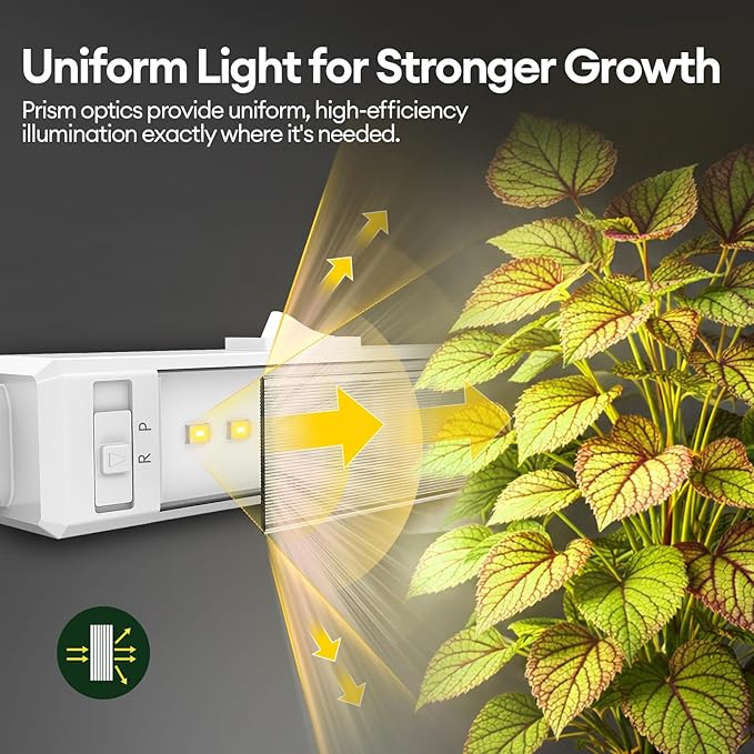 Maygrove Plant Grow Light 1ft, Tunable Full Spectrum LED Grow Light Strips 28W (4 x 7W), T5 Growing Lamp for Indoor Plants, Greenhouse, High PPFD, 4-Pack