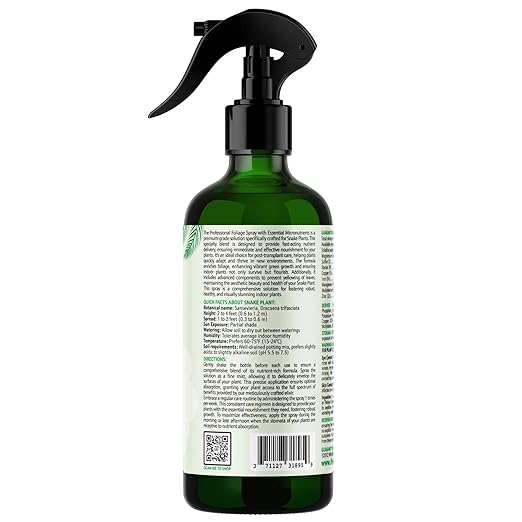 GARDENWISE Professional Foliar Plant Spray with Essential Micronutrients 3-1-2 for Snake Plants, Dracaena trifasciata, Sansevieria - Liquid Fertilizer - Plant Food - Plant Shine - Plant Care (8 OZ)