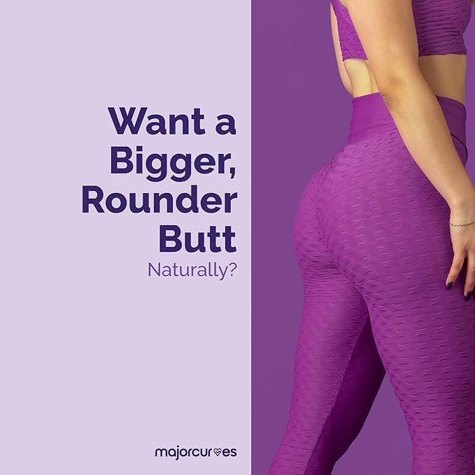 Major Curves Bum Booster Pills – Butt Enhancement for Women, Booty Growth Capsules for Bigger Bum, Curvier Hips and Glutes, Natural Brazilian Butt Lift Alternative with Fenugreek and Wild Yam