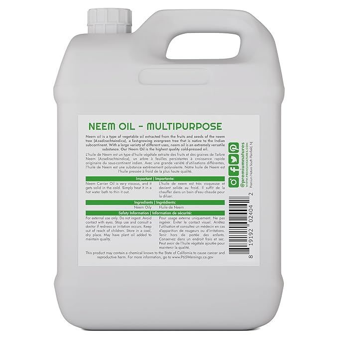 Premium Nature Organic Neem Oil for Skin and Hair Need Oil 100% Pure Cold Pressed for Essential Oil Mixing Neem Oils for Plants Neem Cake Massage Oil Neems Spray for Indoor Plants 32 oz