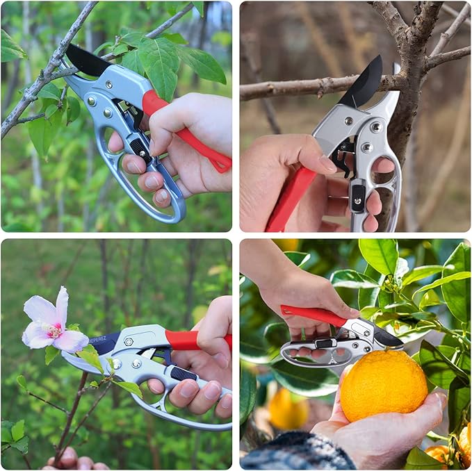 Premium German-Made Pruning Shears – Ergonomic, Heavy-Duty Hand Pruners Designed for Precision Cutting of Plants; Ideal for Gardeners and Individuals with Arthritis or Reduced Hand Strength