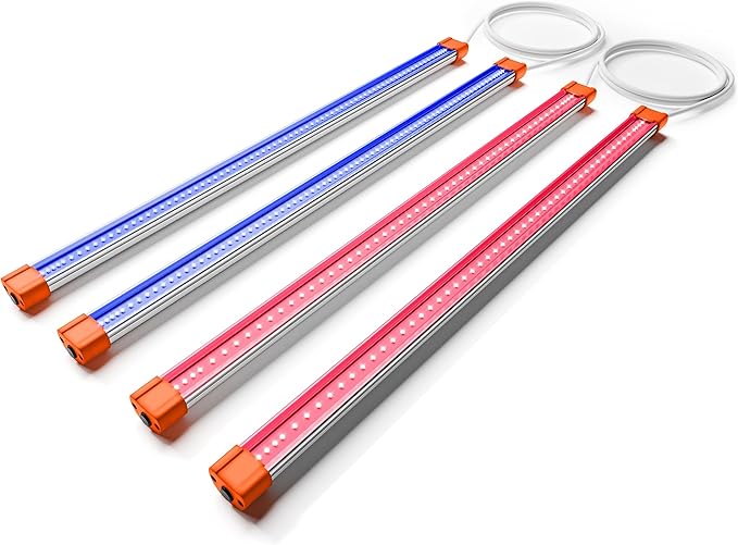 Spider Farmer 2026 Upgraded UV30 & IR16 LED Grow Light, 365-370nm UV & 730-745nm IR Supplemental Light for Indoor Plants, 2X2, 3X3, 4X4 Grow Tents, 23.6" Long Bars Set