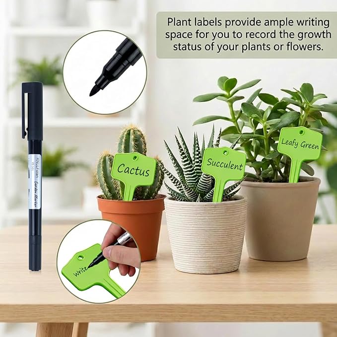 30 Pcs Seed Envelopes, 30 Pcs Plant Labels and 1 Plant Marker (Green)