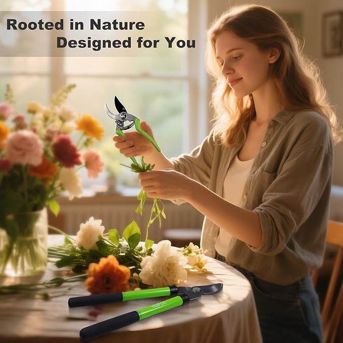 Pruning Shears for Gardening, Heavy Duty Garden Shears Branch Cutter Tree Branch Cutter Loppers for Gardening Multi Purpose Garden Pruners for Women Yard Work, Flower Arranging Plant Care