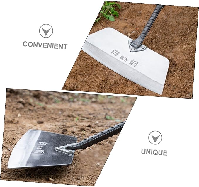 Gadpiparty Hardened Manganese Steel Garden Trowel and Hand Shovel for Weeding, Lawn Care, Heavy Duty Gardening Tool with Push Blade, Outdoor Garden Weed Removal Tool