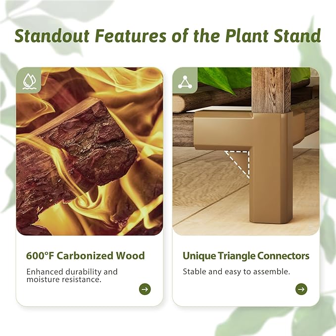 GENTINGBRO 22 Tiers Plant Shelf for Plants Large Indoor Plant Stand Plant Rack Extra Large Wood Plant Stands for Hanging Plant Holder for Patio Balcony Garden