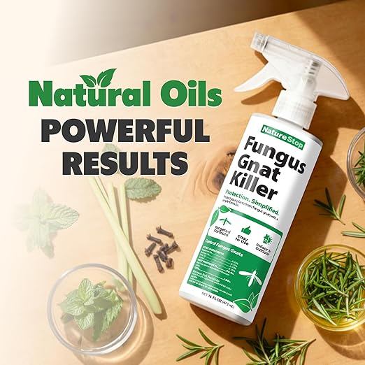Fungus Gnat Killer Spray, Fast-Acting Treatment for Soil & Houseplants, 16 oz (475mL)