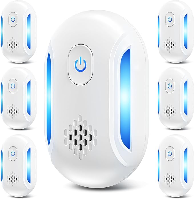 (2026 Upgraded) Ultrasonic Rodent & Pest Indoor Repeller - Stronger Driving Force, Repellent for Mouse, Mice, Rats, Roaches, Ants, Spiders, Bugs, Home Plug-in Device, 2 Mode Switching (6 Pack)