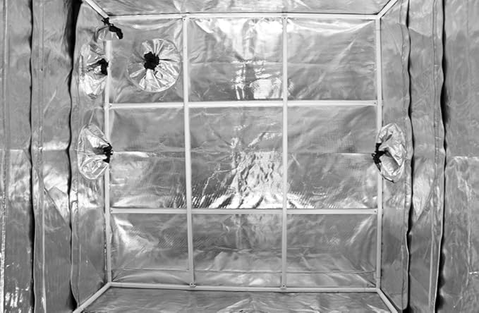 Gorilla Grow Tent | Complete Heavy-Duty 1680D Reflective Hydroponic Grow 5-Foot by 5-Foot Tent for Growing Indoor Plants with Free 1-Foot Height Extension Kit, Windows, Floor Tray