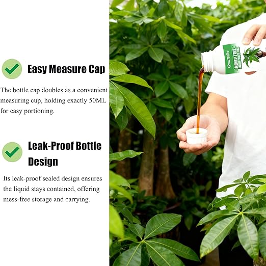 10 oz Organic Money Tree Fertilizer Liquid - Microbial Probiotic Plant Food for Pachira Aquatica & Houseplants - Promotes Root Growth & Green Leaves
