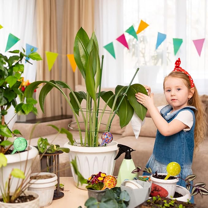 16 Pcs Plant Watering Devices 150ml Small Self Watering Globes for Indoor and Outdoor Planter Insert Multicolored Automatic Glass Watering Globes for Plants Everyday Use, 5 Day Irrigation