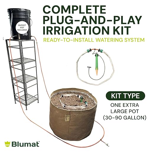 Grow Tent Drip Irrigation System - Blumat Watering Kit for 1 Extra Large Pot (30-90 Gallon) - Automatic Grow Tent Watering System with Efficient Preset Blumat Sensors (Bucket not Included)