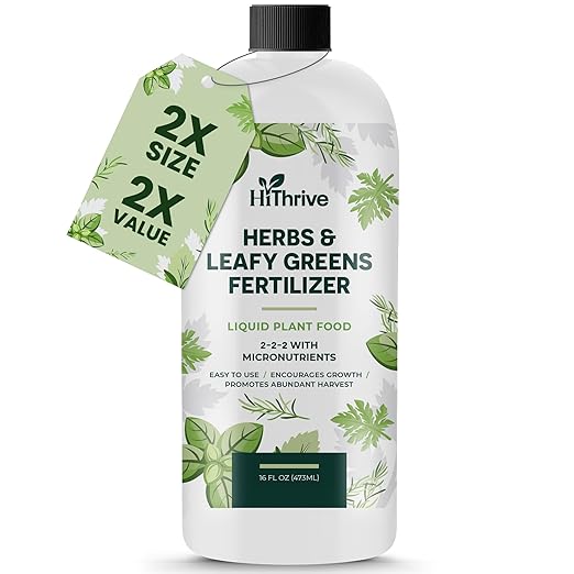 16oz Liquid Fertilizer for Vegetable Garden – Makes 24 Gallons of Garden Fertilizer for Outdoor Vegetables - Herbs & Leafy Greens Live Plants Indoor Plant Food, Liquid Plant Food for Growth & Flavor