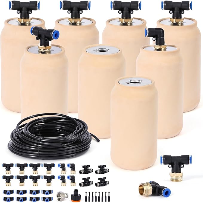 8pcs Ollas Irrigation System 3.1x3.1x6in Irrigation System for Garden Hydroponic Watering System Plant Watering Devices for Garden 17oz Patio and Hanging Baskets Indoor Plant Watering System