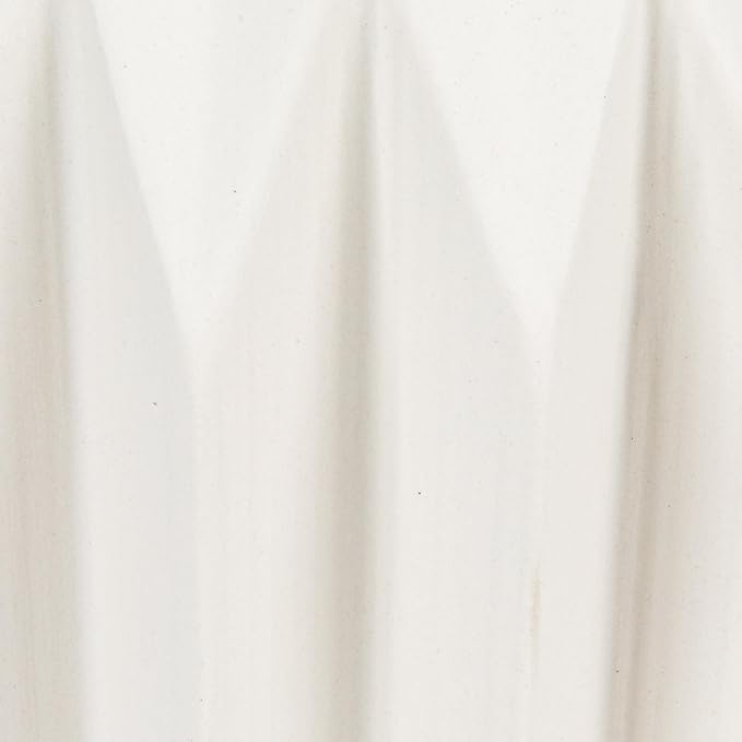 Bloomingville White Fluted Stoneware Flower Pot