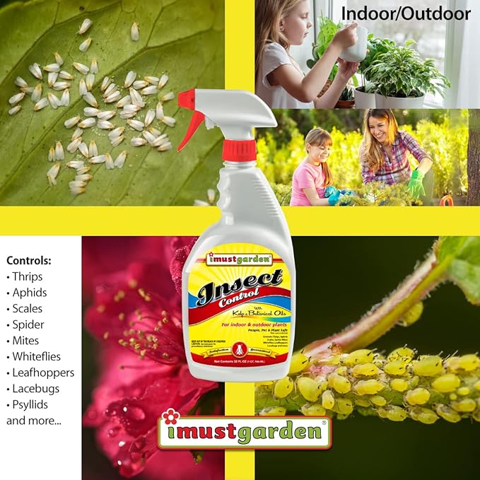 I Must Garden Insect Control: Kills & Repels Aphids, Whiteflies, Mites, Gnats, and More - 1 Gallon Ready to Use Refill