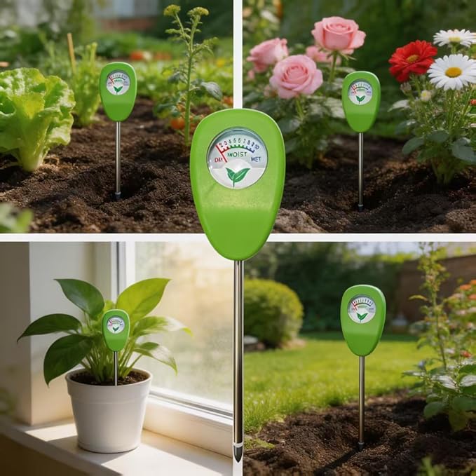 Soil Moisture Meter for Plants, Hygrometer Sensor Water Monitor, Indoor/Outdoor Garden Tester, No Battery Required