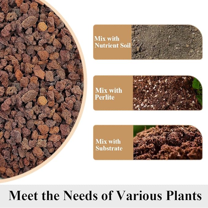 YISZM Red Horticultural Lava Rocks for Plants, 2lb Succulents Cactus Bonsai Soil Volcanic Rocks for Aquarium Outdoor Decorative Stones for Craft Projects, Vase Fillers