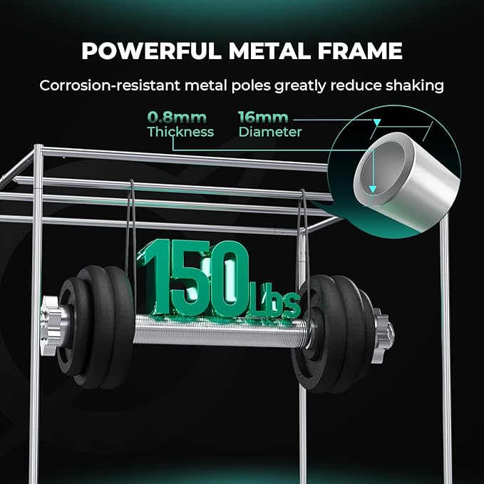 MARS HYDRO 5x2.6 Advanced Grow Tent, 60"x32"x80" High Reflective Mylar 1680D for Hydroponics Indoor Plant Growing, with Observation Window,Floor Tray and Smooth Zipper for TSL2000/SP3000