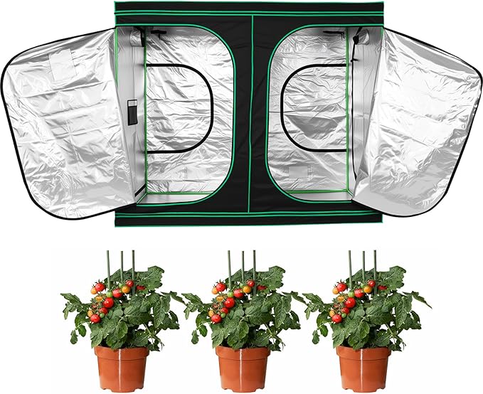 Generic 4x8 Grow Tent 94x47x78inch 600D Oxford Fabric Growing Tent with Observation Window Garden Growing Dark Room Indoor Plant Greenhouse for Fruit Flower Veg