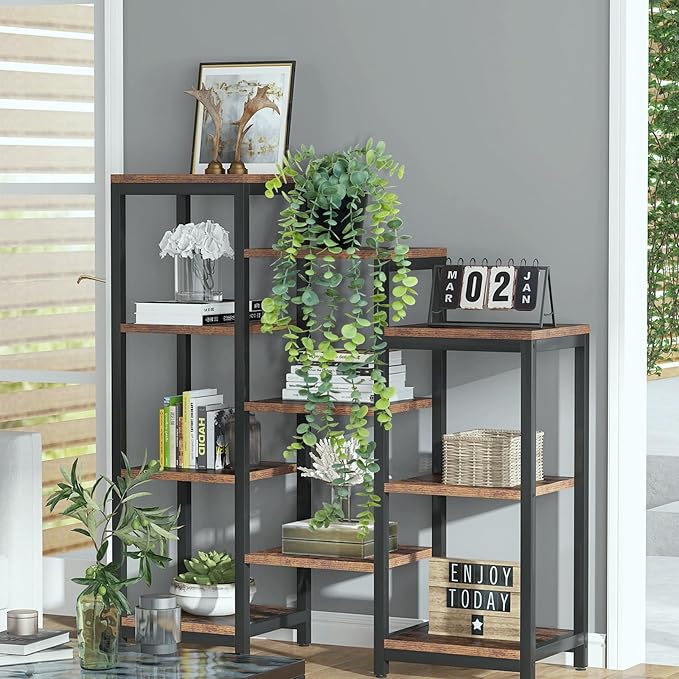 LOYWREE 2 Pack Fake Hanging Plants Artificial Eucalyptus Small Potted Long Vine Plant for Indoor and Outdoor Shelves, Walls, Rooms, Homes, Offices, and Gardens Decor (Black Pot)